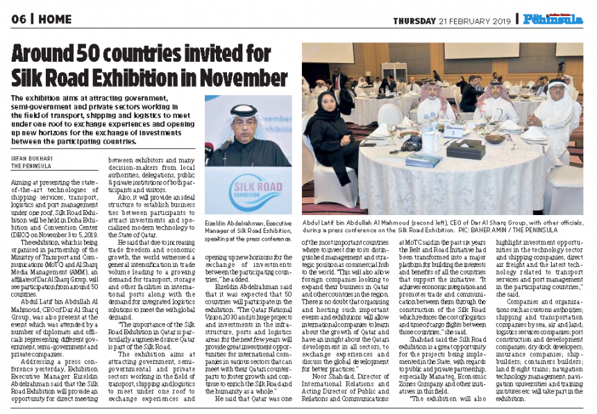 Around 50 countries invited for the Silk Road Exhibition in November
